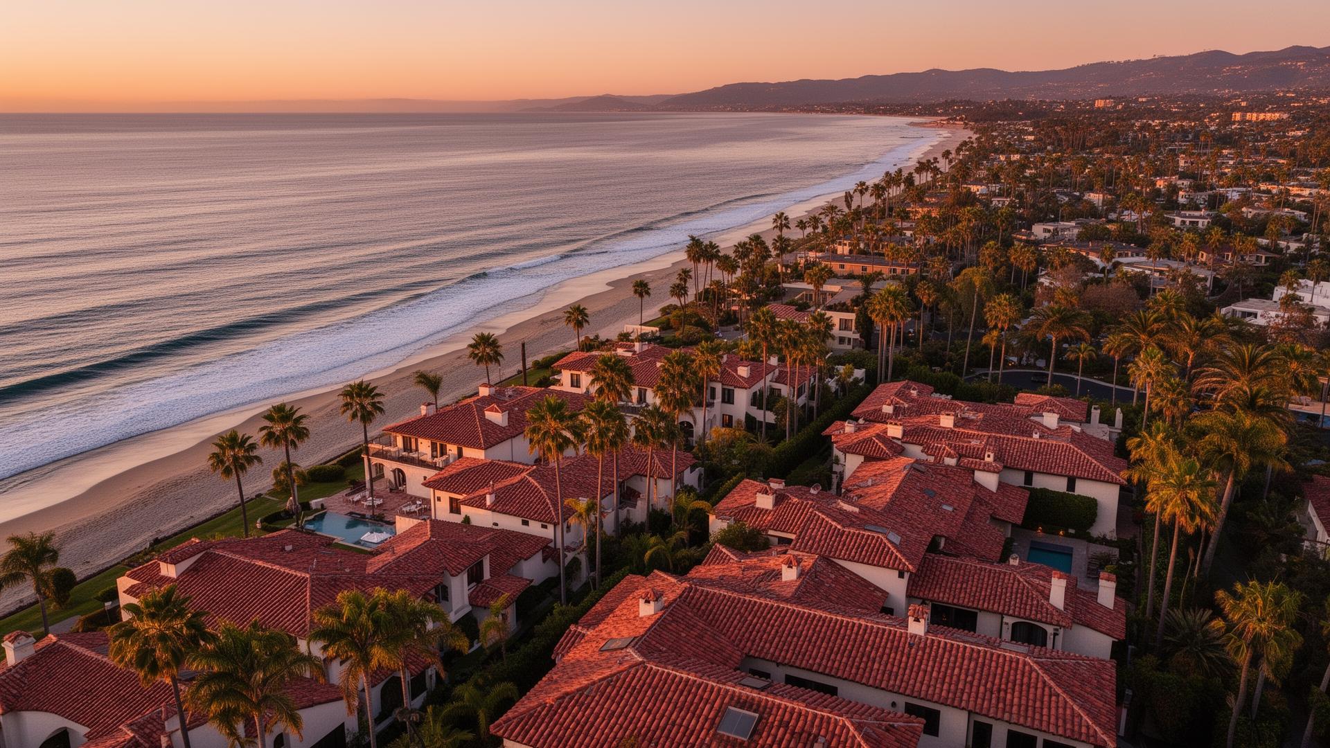 Aerial view of Santa Barbara coastline